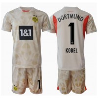 Camiseta Borussia Dortmund Gregor Kobel #1 Portero Primera Equipación Replica 2024-25 para niños mangas cortas (+ Pantalones cortos)